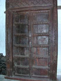 antique door with frame