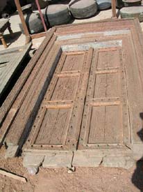 wood antique door with frame