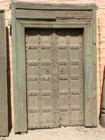 antique door with frame