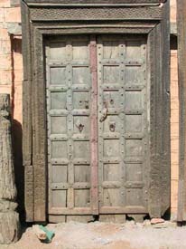 antique door with frame