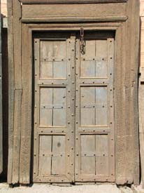 antique door with frame