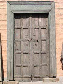 antique door with frame