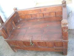 wooden sofa