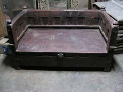 wooden sofa