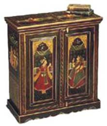 wooden painted cabinet