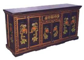 wooden painted sideboard