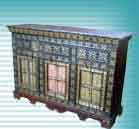3 Door 3 Drawer Cart Sideboard